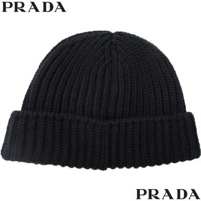 楽天市場】プラダ PRADA ニット帽 ニットキャップ 帽子 ビーニー帽