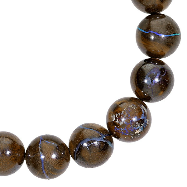 楽天市場】ボルダーオパール ブレスレット 12mm 19.5cm メンズL