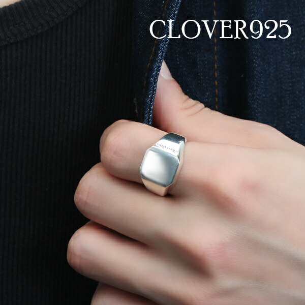楽天市場】Clover925 印台リング 7〜23号 指輪 リング シルバー925