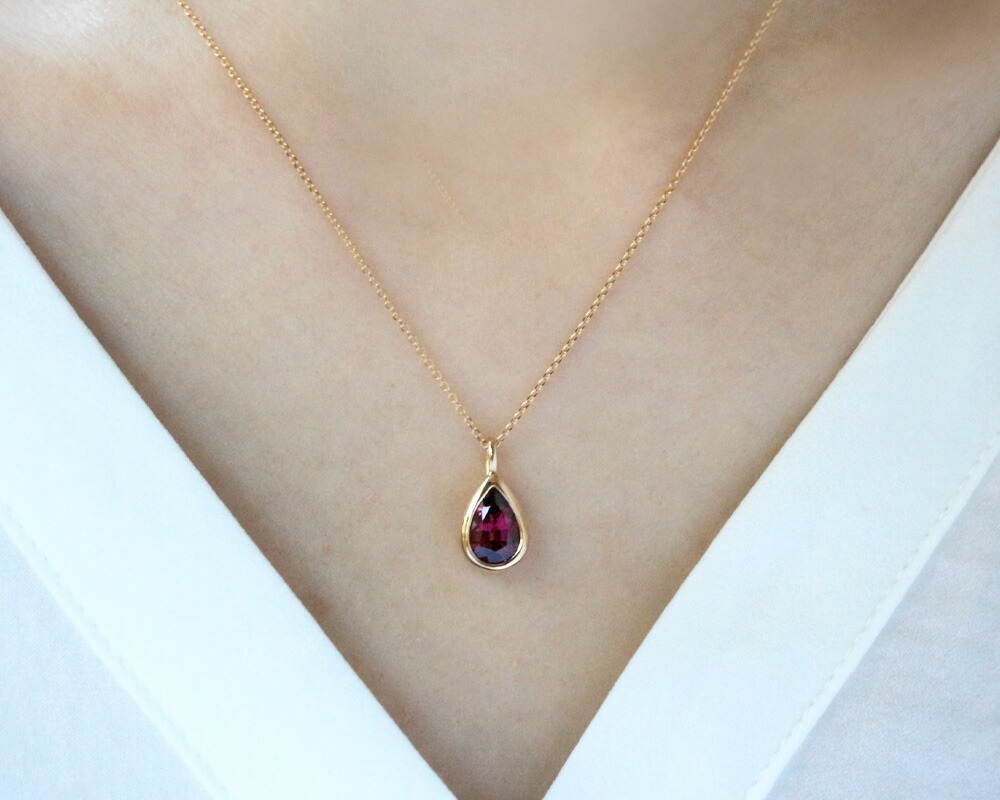 楽天市場】K18 ロードライトガーネット 1.146ct ネックレスチャーム