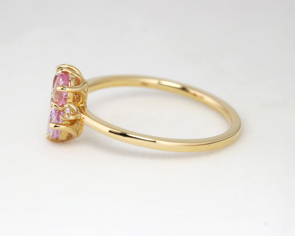 楽天市場】K18 天然ピンクサファイア リング 11号 イエローゴールド