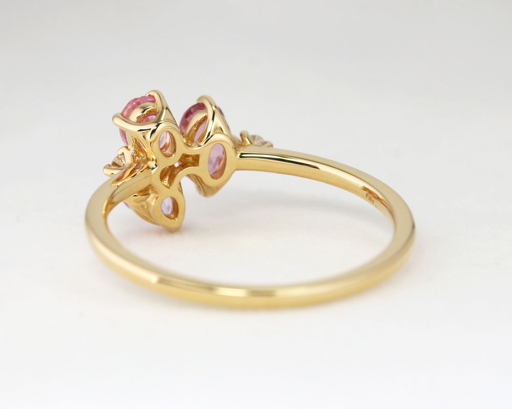 楽天市場】K18 天然ピンクサファイア リング 11号 イエローゴールド