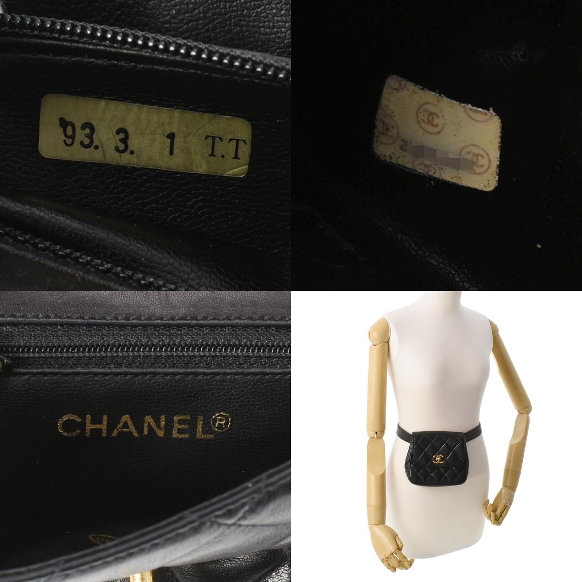 楽天市場】CHANEL シャネル マトラッセ ウエストバッグ 黒 レディース