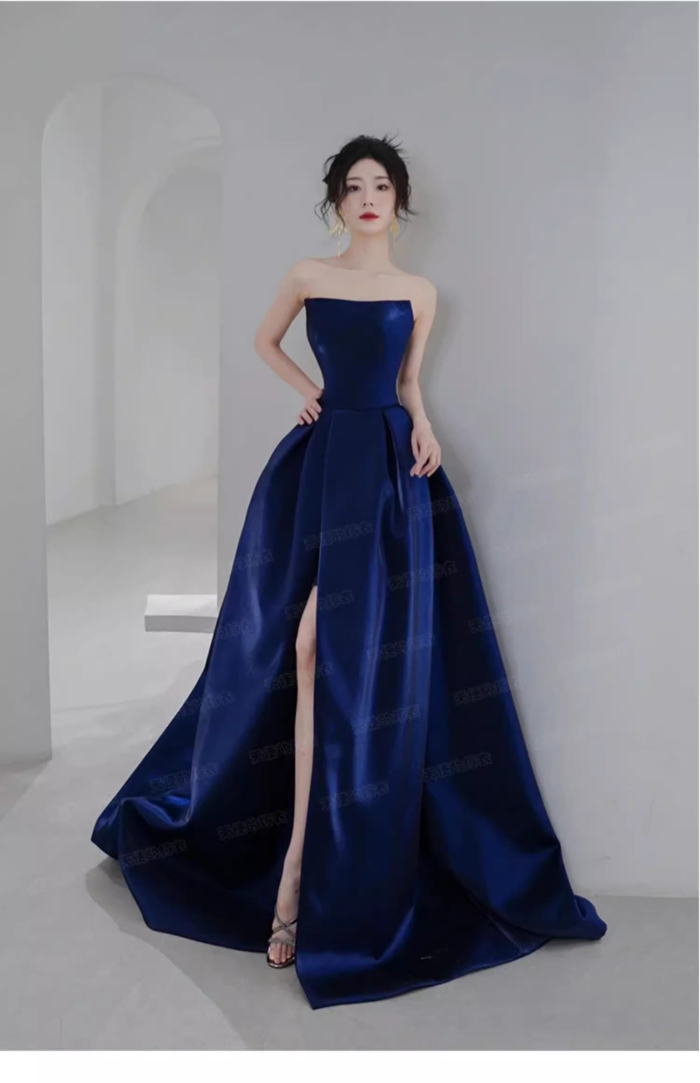 楽天市場】ANGEL カラードレス 新作 ベアトップ サテン 背中編み上げ A