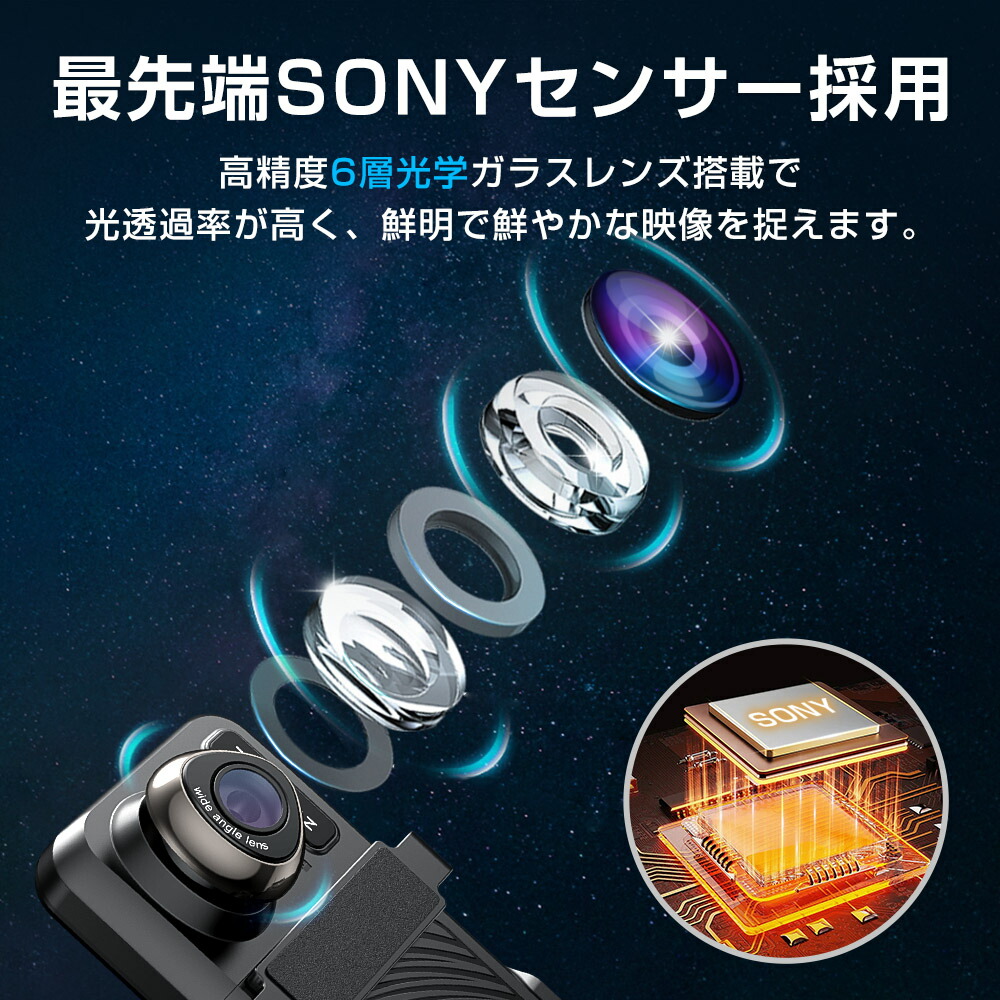 楽天市場】ドライブレコーダー ミラー型 高画質 12インチ SONY製IMX589