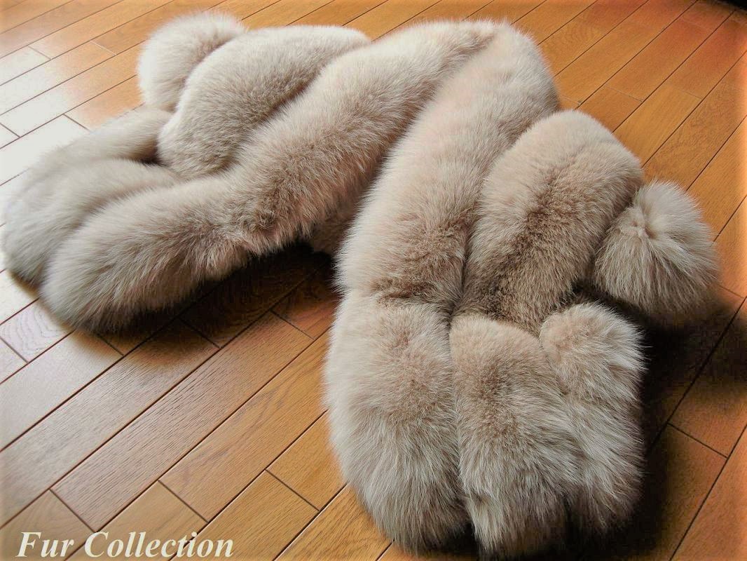 楽天市場】フォックスファーボレロケープ毛皮ストール/ベージュファー