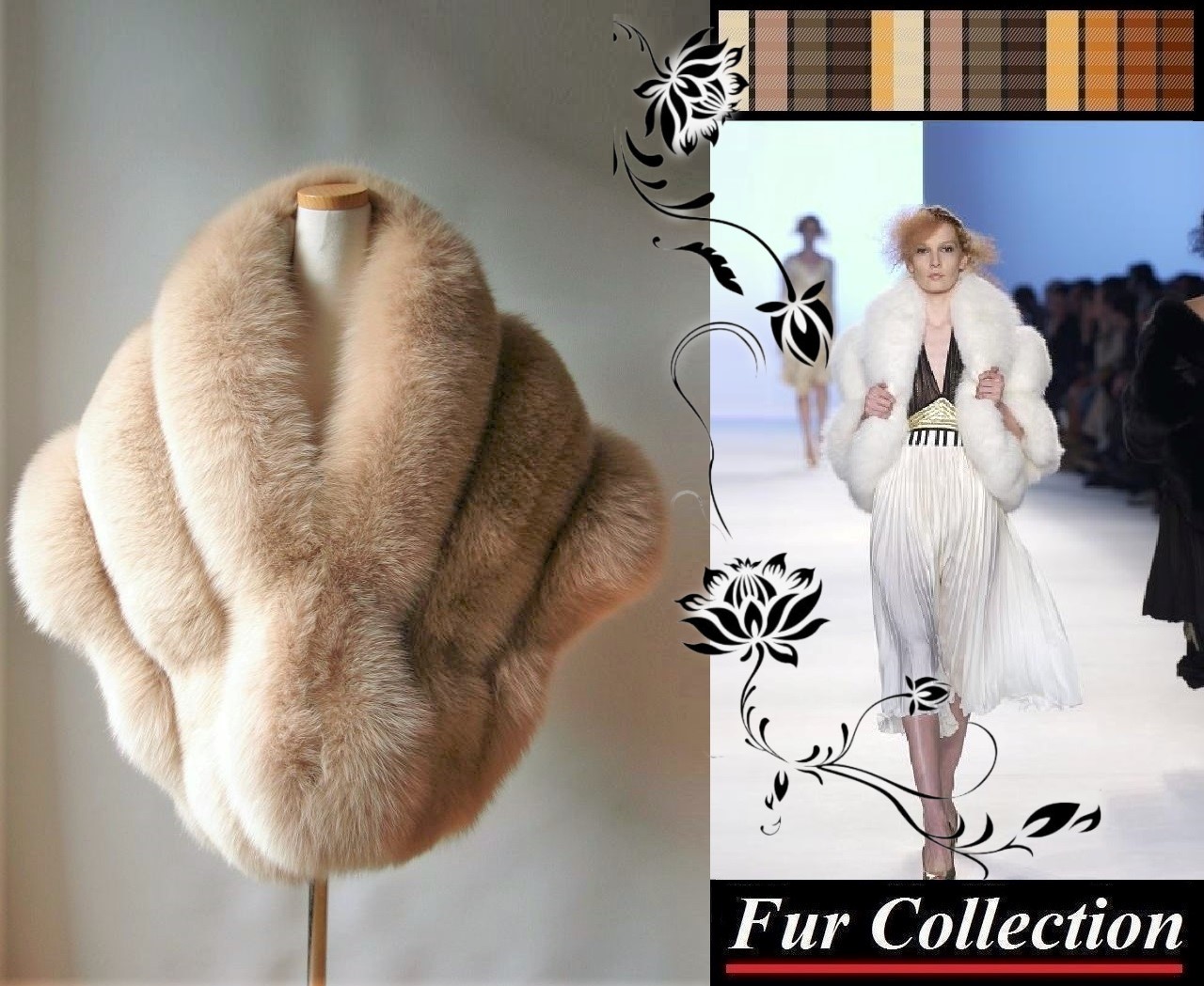 楽天市場】フォックスファーボレロケープ毛皮ストール/ベージュファー