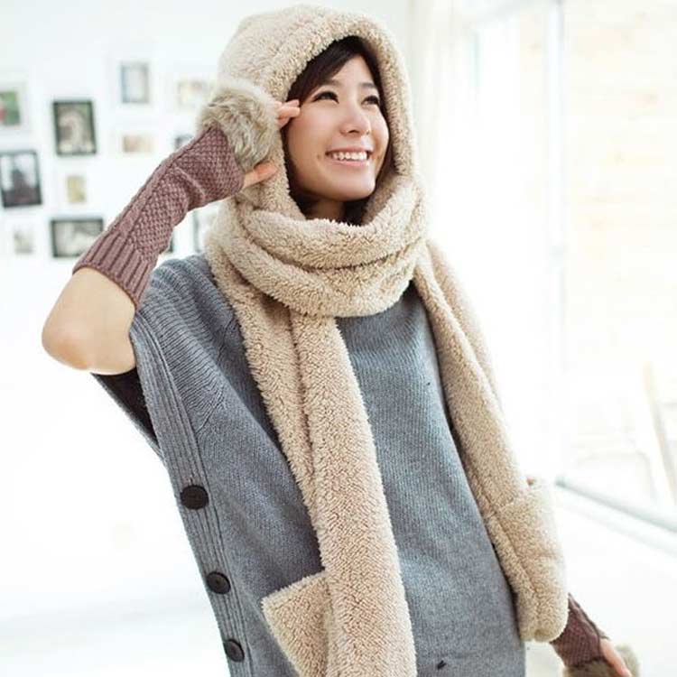 楽天市場】フード付きマフラー 一体型 親子ペア レディース 子供