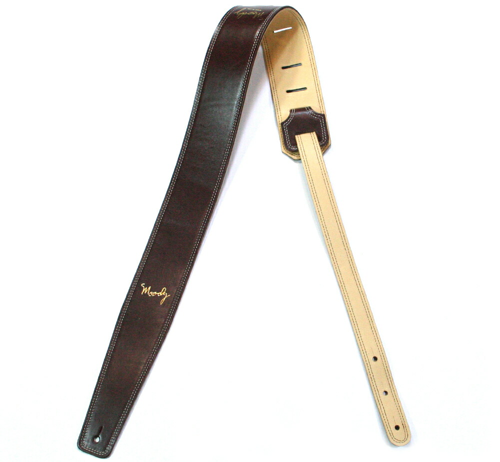 楽天市場】[Moody Leather] Leather Backed Guitar Strap [Standard