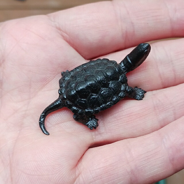 楽天市場】ミニチュア 添配 盆景 蝋型鋳物 銅製 亀（かめ）中サイズ