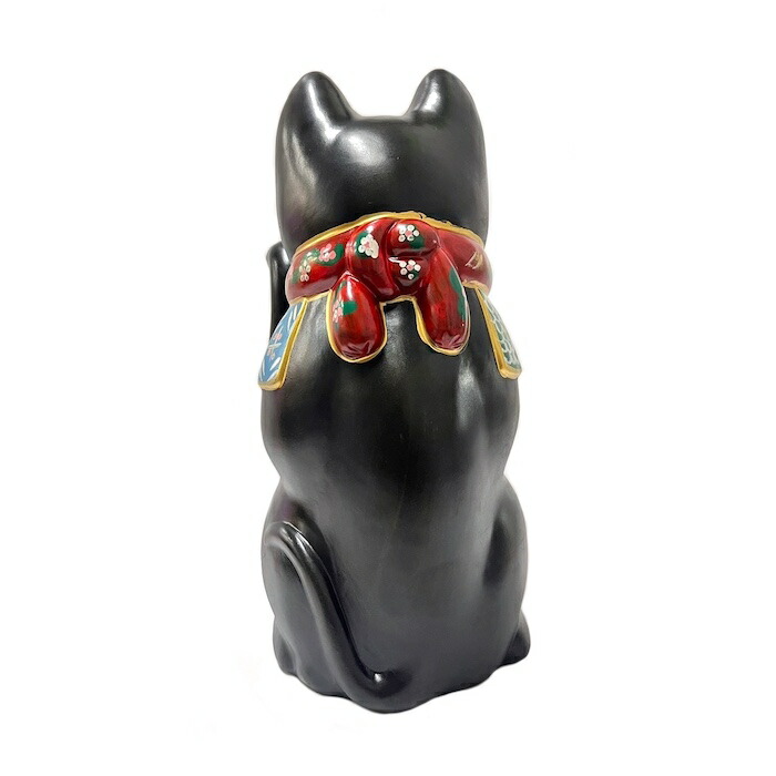 楽天市場】瀬戸焼 古色大正猫 大 黒 87115-579 招き猫 陶器 オブジェ