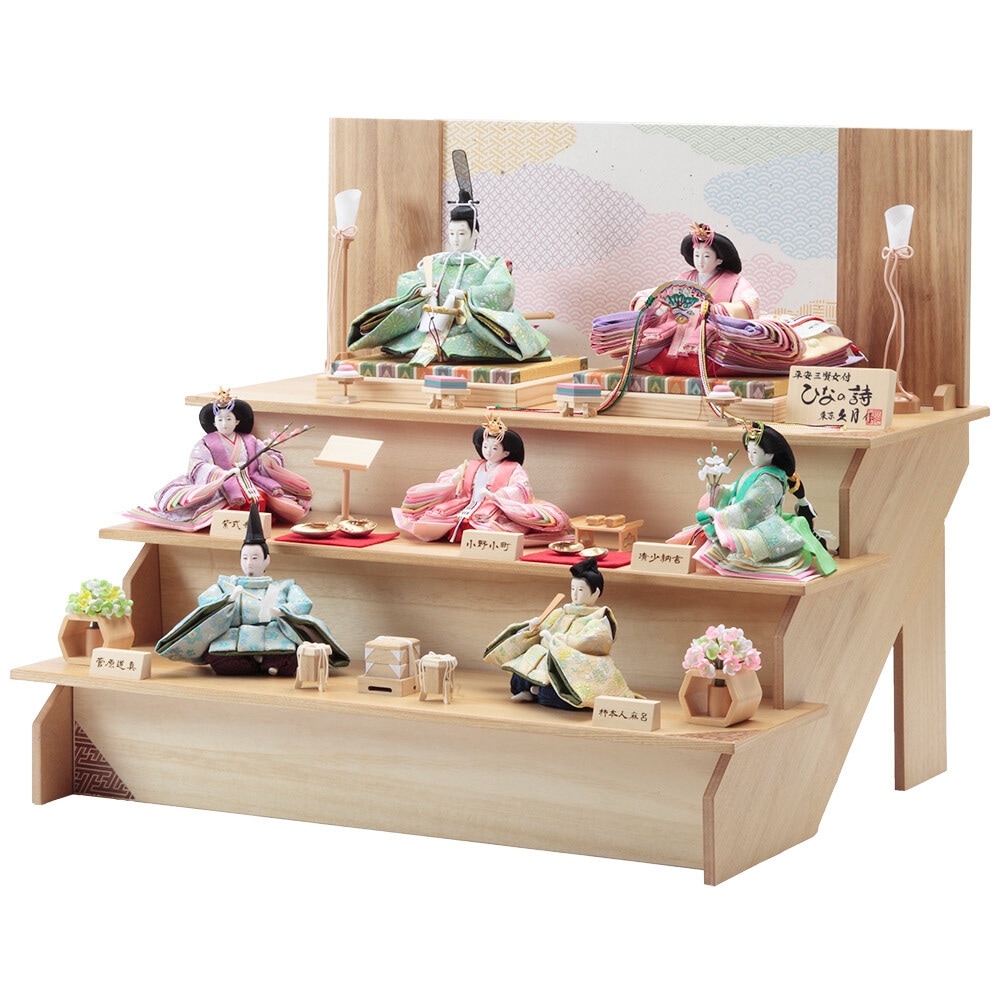 楽天市場】送料無料 久月作 雛人形 平安三賢女・歌人付 清少納言・小野
