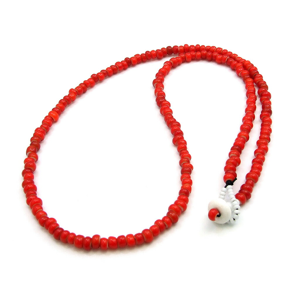 楽天市場】1本入【 ホワイトハーツロングネックレス [5mm赤/レッド