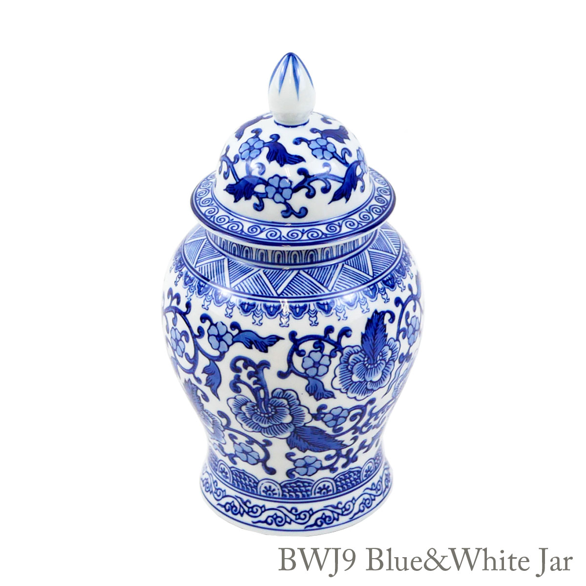 楽天市場】飾り壺 ジンジャージャー ポット シノワズリ Blue & White
