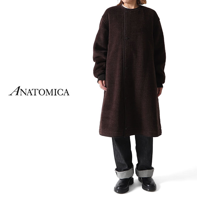 楽天市場】ANATOMICA アナトミカ アルパカ ノーカラーコート 1943