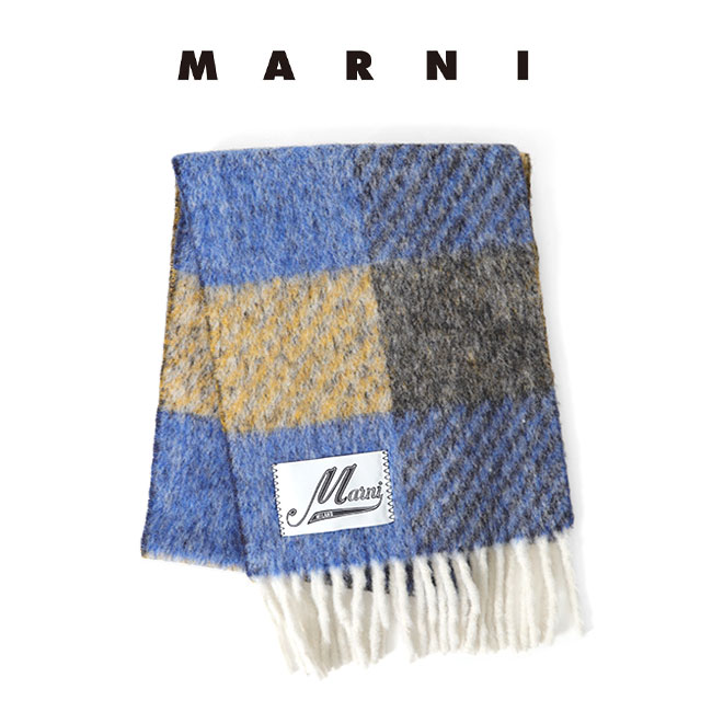 楽天市場】MARNI マルニ アルパカ チェック ラベルロゴ マフラー