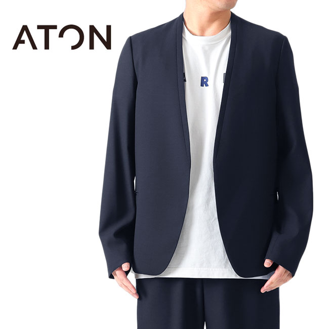 楽天市場】[TIME SALE] ATON エイトン ピケ ノーカラー ジャケット