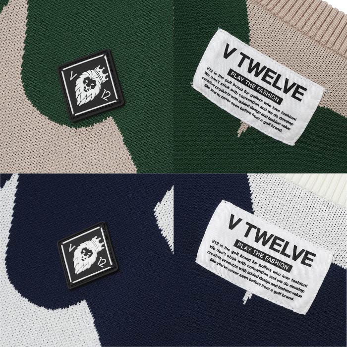 楽天市場】V12 ヴィトゥエルブ ゴルフウェア メンズ GRFT KNIT メンズ