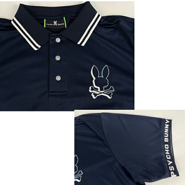 新品、タグ付き! Psycho Bunny ブラック 長袖ポロシャツ L MENS BIG