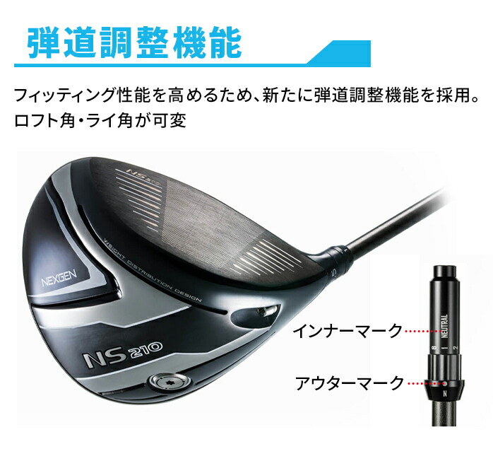 楽天市場】NEXGEN NS210 ドライバー ゴルフパートナー 限定モデル