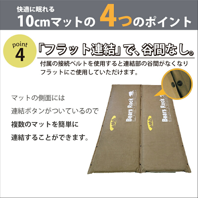 Bears Rock マット200cm x 75cm 2個セット連結可能 Bears Rock マット