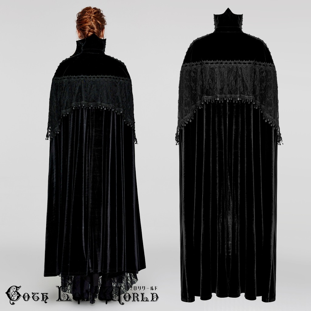 楽天市場】当日発送 即納 WY-1536DPF-BK ゴシックファッション ケープ