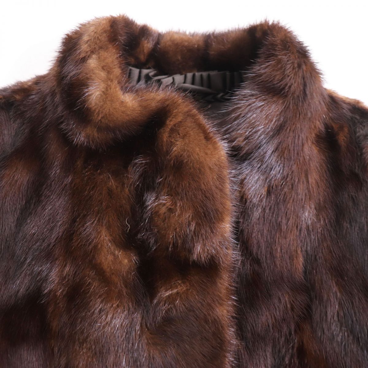 楽天市場】美品△MINK ミンク 本毛皮ショートコート ジャケット ダーク