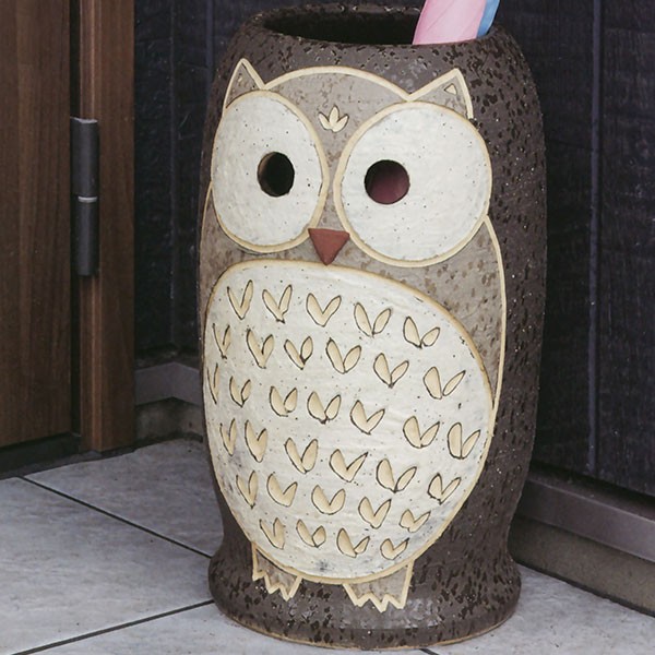 楽天市場】傘立て 信楽焼 ふくろう フクロウ 梟 おしゃれ 人気