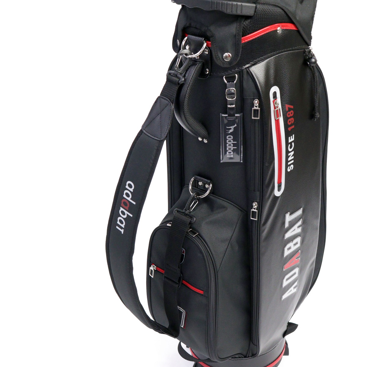 キャディバッグ アダバット 3点式ショルダーベルト 高級 ゴルフバッグ