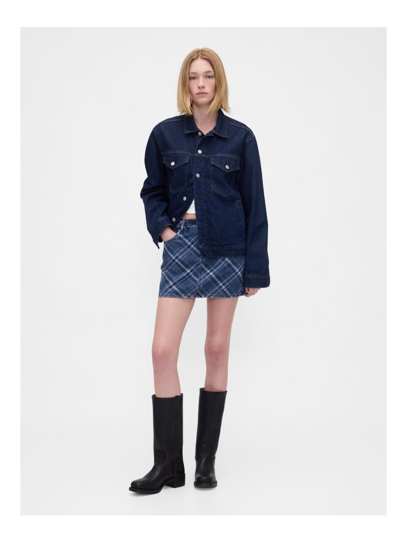 楽天市場】【SALE／62%OFF】(W)デニム プレイド ミニスカート GAP
