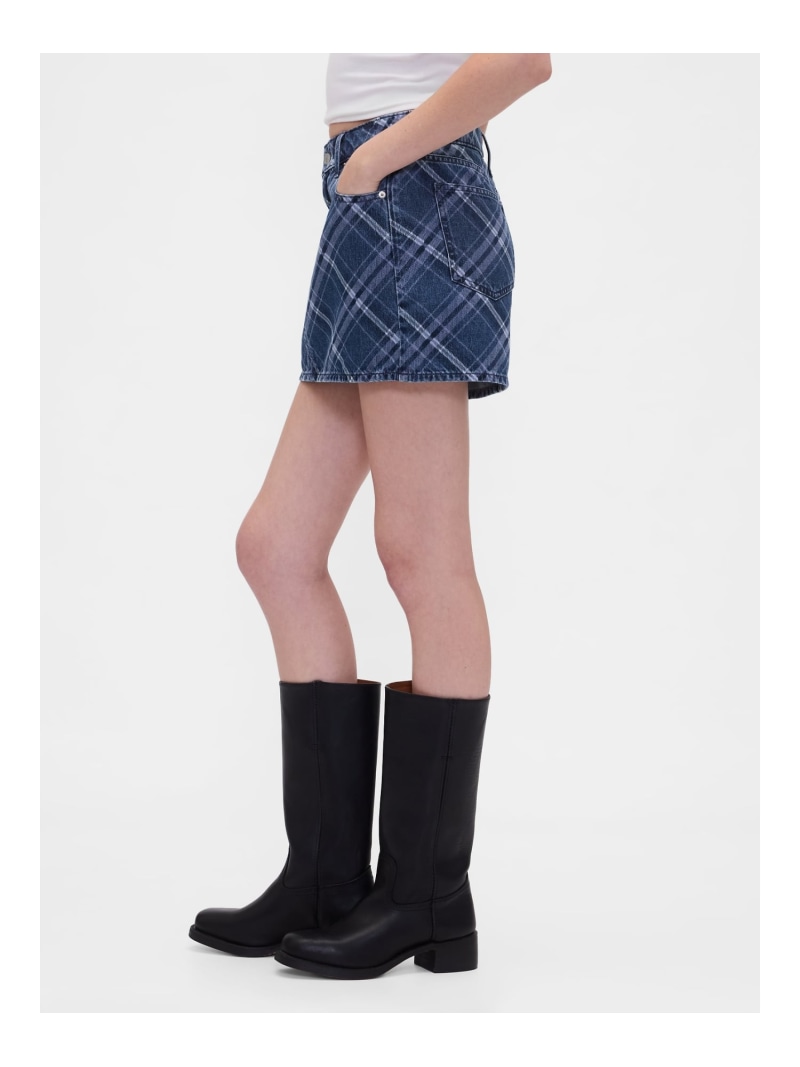 楽天市場】【SALE／62%OFF】(W)デニム プレイド ミニスカート GAP