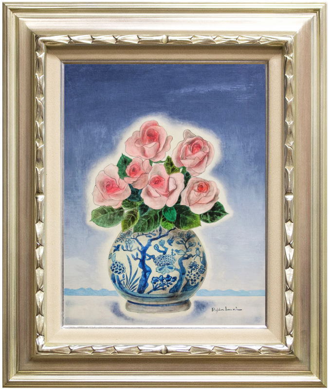 ◇油絵◇花◇バラ◇薔薇◇H50.5cm×W76.5cm◇油彩画◇静物画◇絵画