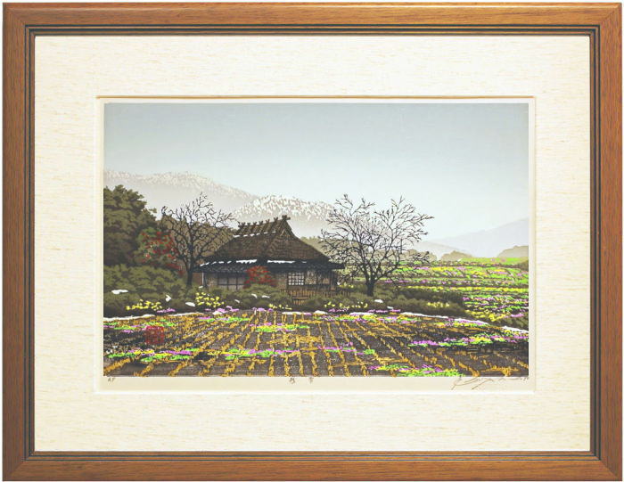 楽天市場】宮本秋風 郷愁六景「 残雪 」 木版画 【中古】 : 内田画廊