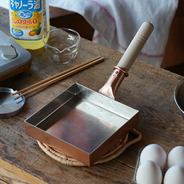 楽天市場】中村銅器製作所 銅玉子焼鍋 15角 銅製 フライパン 玉子焼き