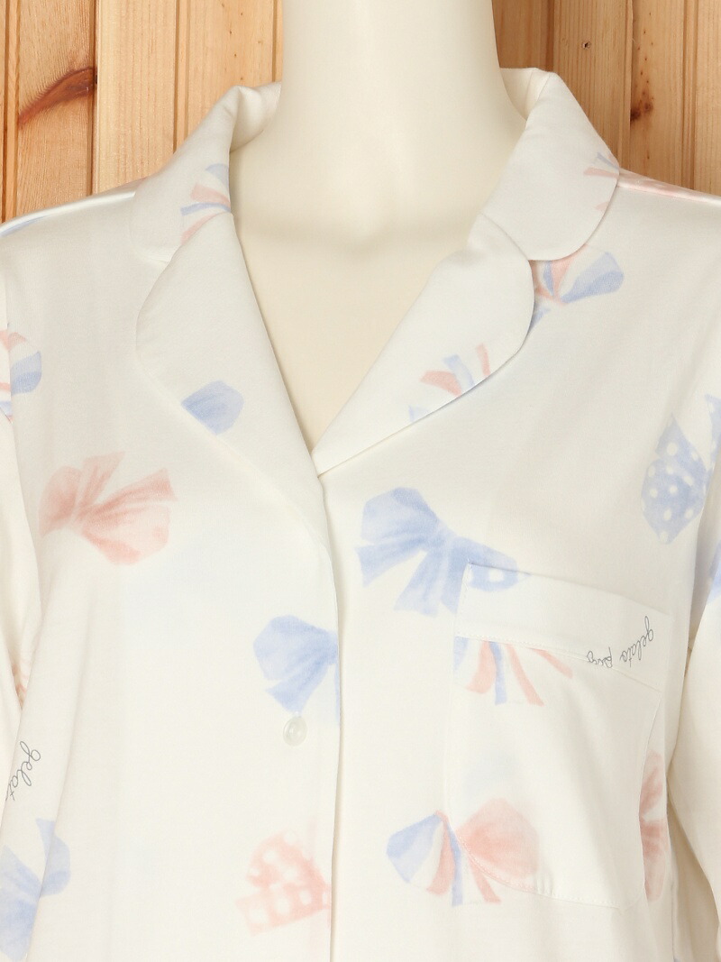 楽天市場】【SALE／30%OFF】リボン柄シャツ/ルームウエア/パジャマ