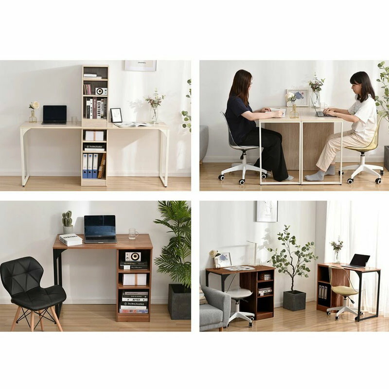 楽天市場】【新品登場】パソコンデスク 3段シェルフ付 オフィスデスク