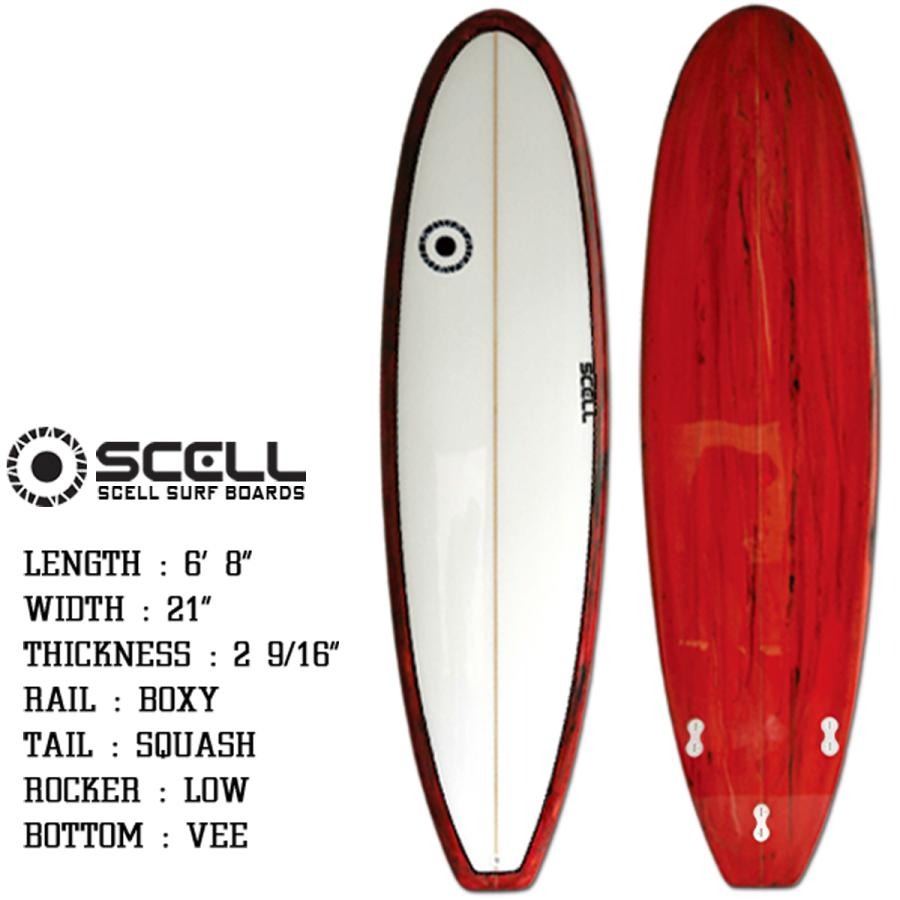 楽天市場】サーフボード ファンボード6'8 赤 レッド RD 初心者 中級者