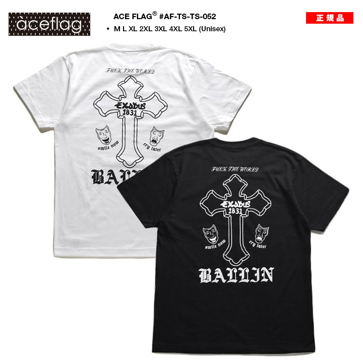 楽天市場】ACEFLAG Tシャツ 半袖 メンズ 白 黒 大きいサイズ エース