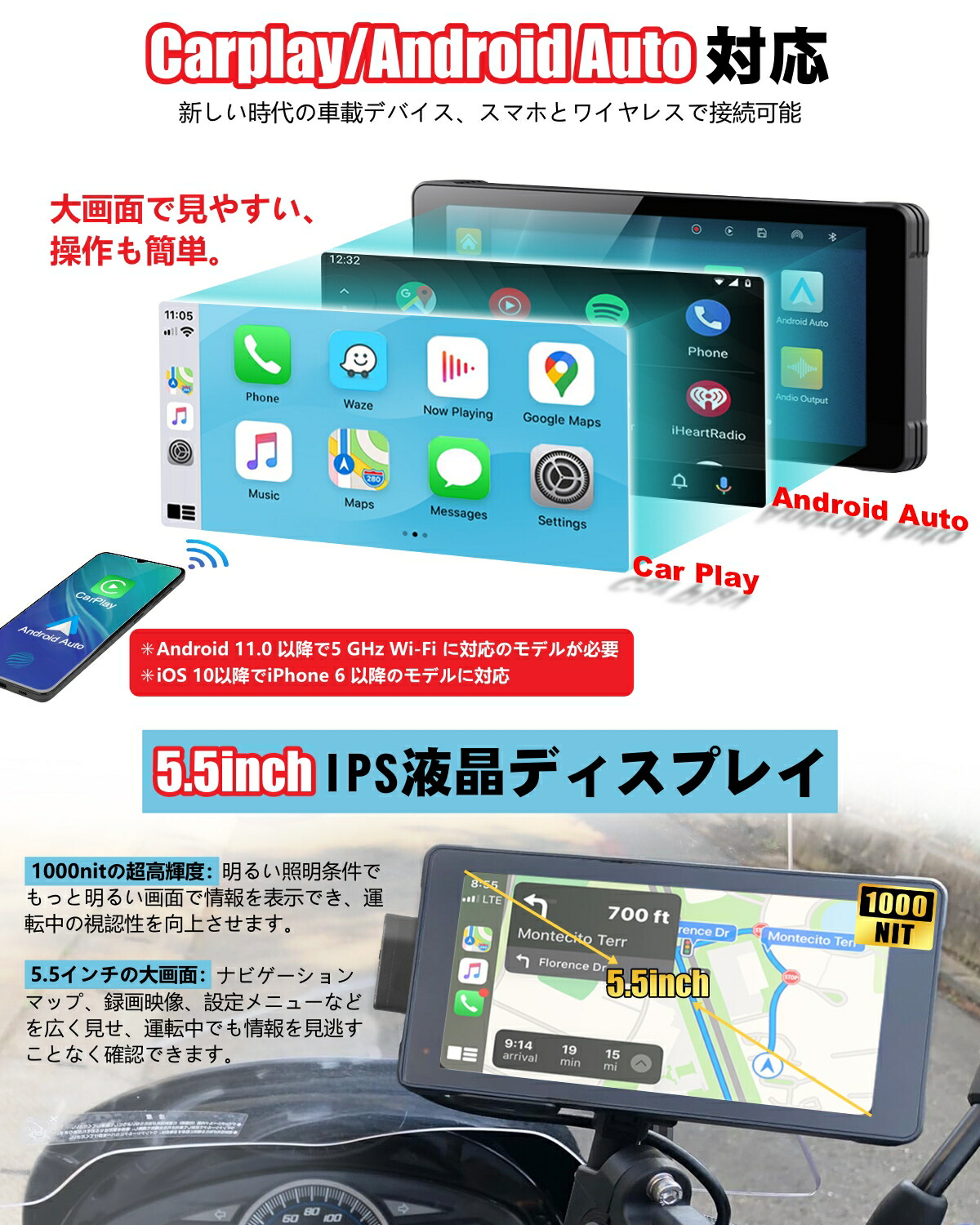 楽天市場】【超薄型設計+自動輝度調整】ニコマク NikoMaku バイク用