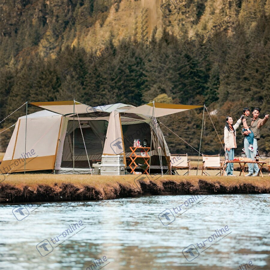 楽天市場】テント アウトドア 8人用 ファミリーテント 2ルームテント