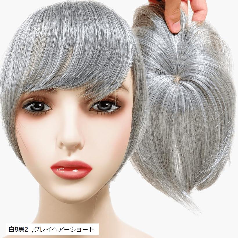 楽天市場】部分ウィッグ かつら ヘアピース ポイントウィッグ 白髪