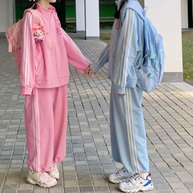 楽天市場】サブカル系 上下セット 水色 長袖 セットアップ 2点