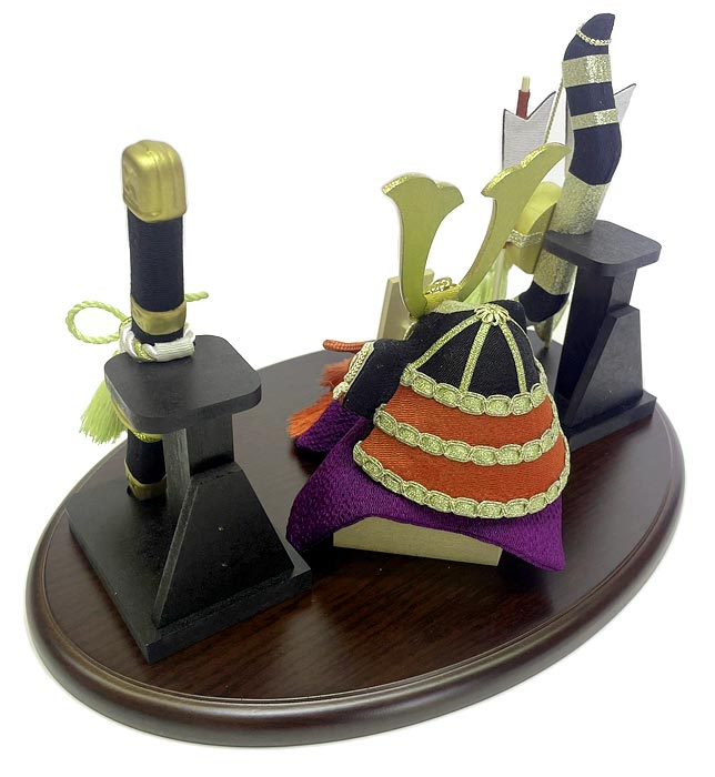 飛翔兜弓太刀セット五月人形兜飾り端午の節句卓上飾りリュウコドウ龍虎堂