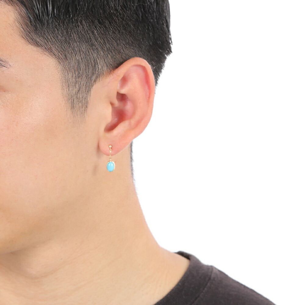 楽天市場】18金 ピアス ターコイズ 両耳 レディース トルコ石 揺れる