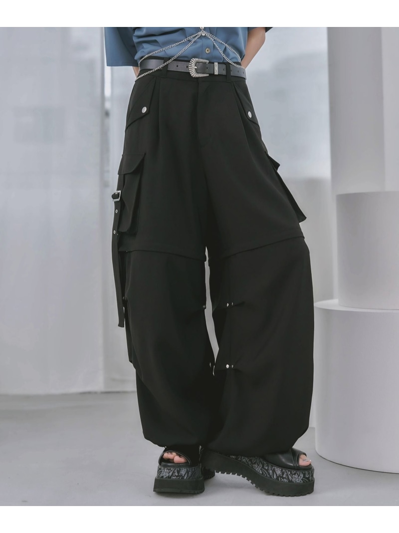 楽天市場】マルチWAYワイドカーゴパンツ HARE ハレ パンツ その他の