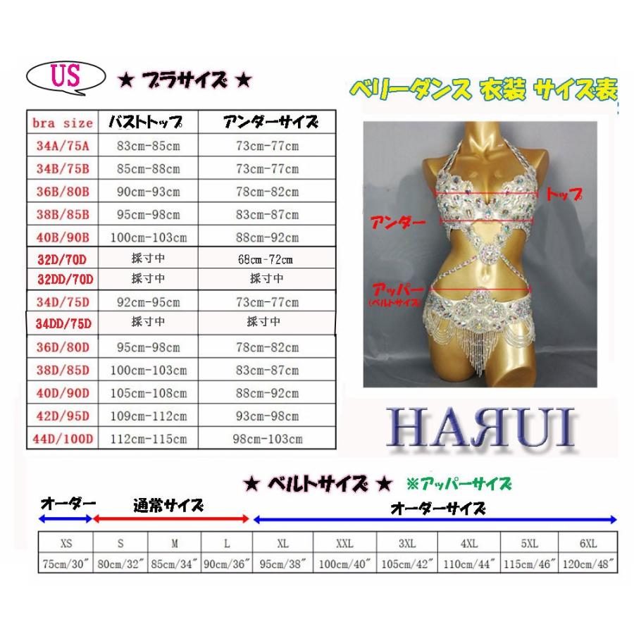 楽天市場】US サイズ ベリー ダンス 衣装 しずく形 ビーズ ブラ ベルト