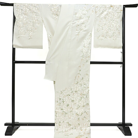 楽天市場】訪問着 手刺繍 総刺繍 正絹 桜 桜枝 駒羽二重 最高級丹後