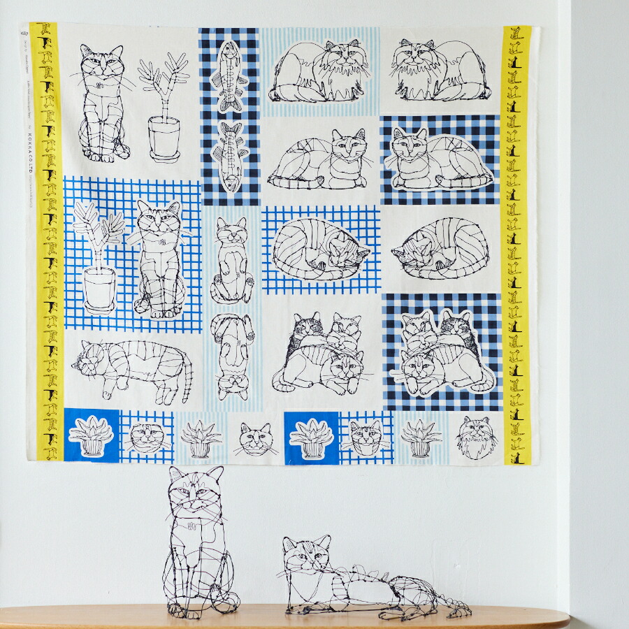 楽天市場】＋HAyU fabric 〜HAyU CAT〜パネル生地 綿麻キャンバス生地