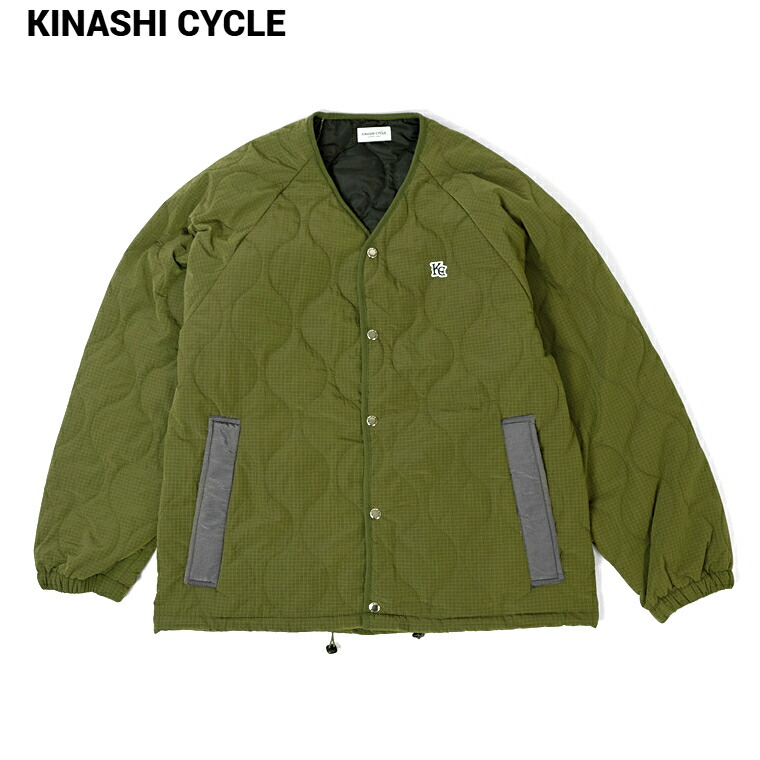 楽天市場】【KINASHI CYCLE キルティングノーカラージャケット OLIVE