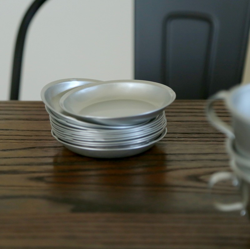楽天市場】小皿 10.8cm 1枚【 シルバー 】アルミ アルマイト食器 豆皿